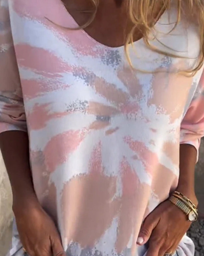 Stylish Maila women's short sleeve round neck shirt, offering comfort & versatile styling for summer outfits.
