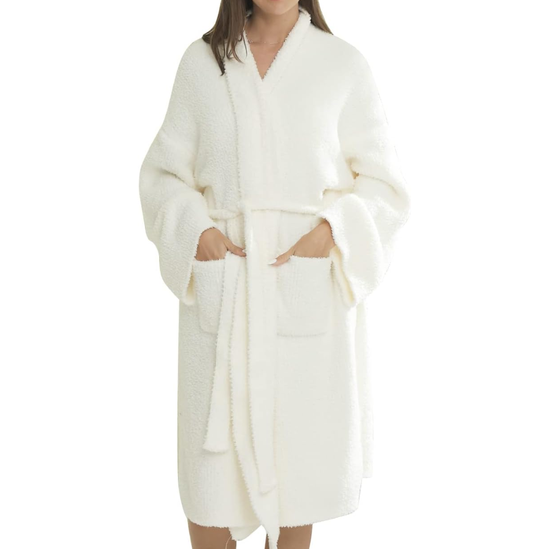 Cozy leopard print women's robe, a luxurious and comfortable spa bathrobe gift idea