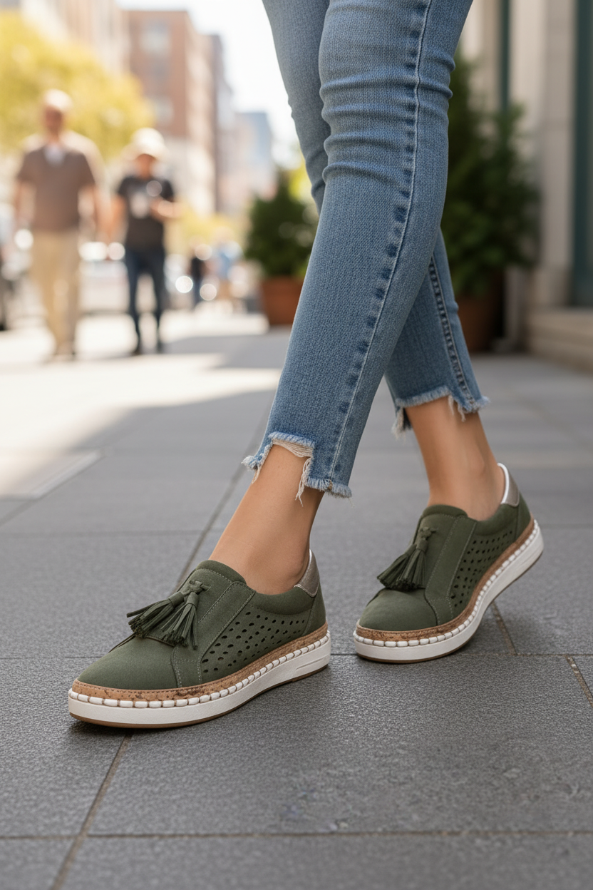Stylish women's everyday walking shoes, lightweight with excellent arch support for all-day comfort.