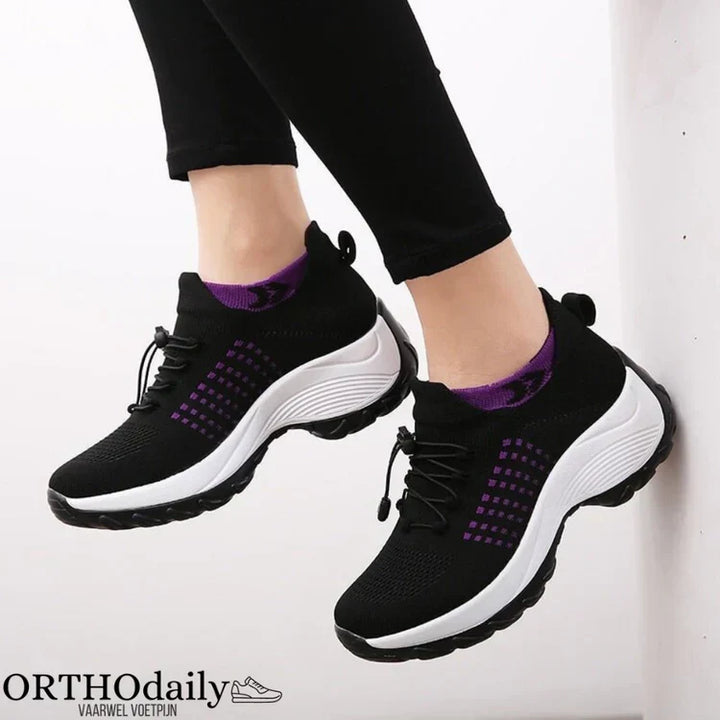 Women's ComfortEase orthopedic shoes, beige, offering all-day foot support and pain relief.