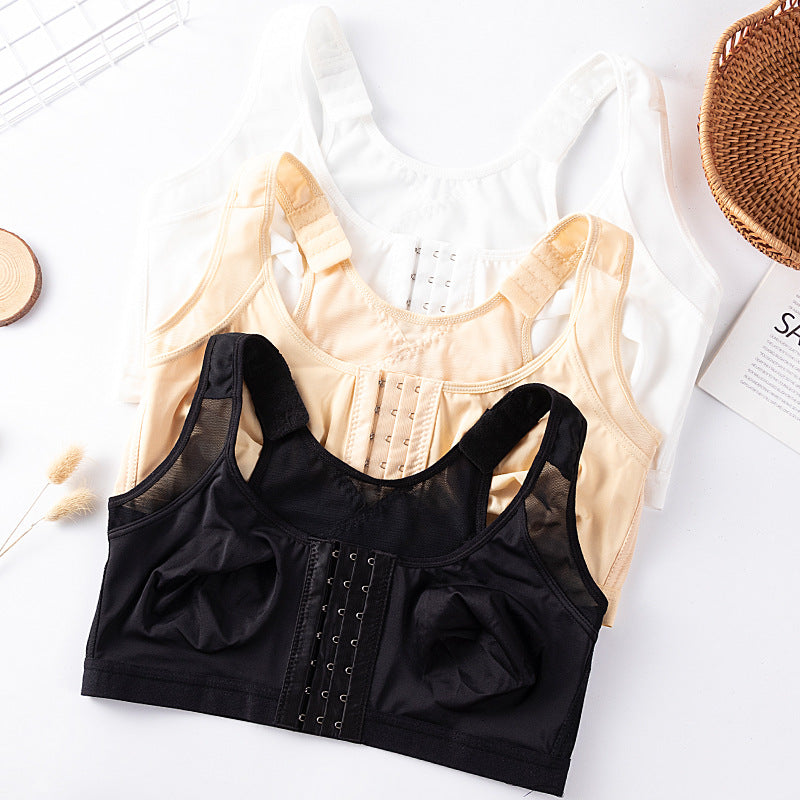 Wireless front closure posture bra for women. ComfortLift design ensures back support and everyday seamless comfort.