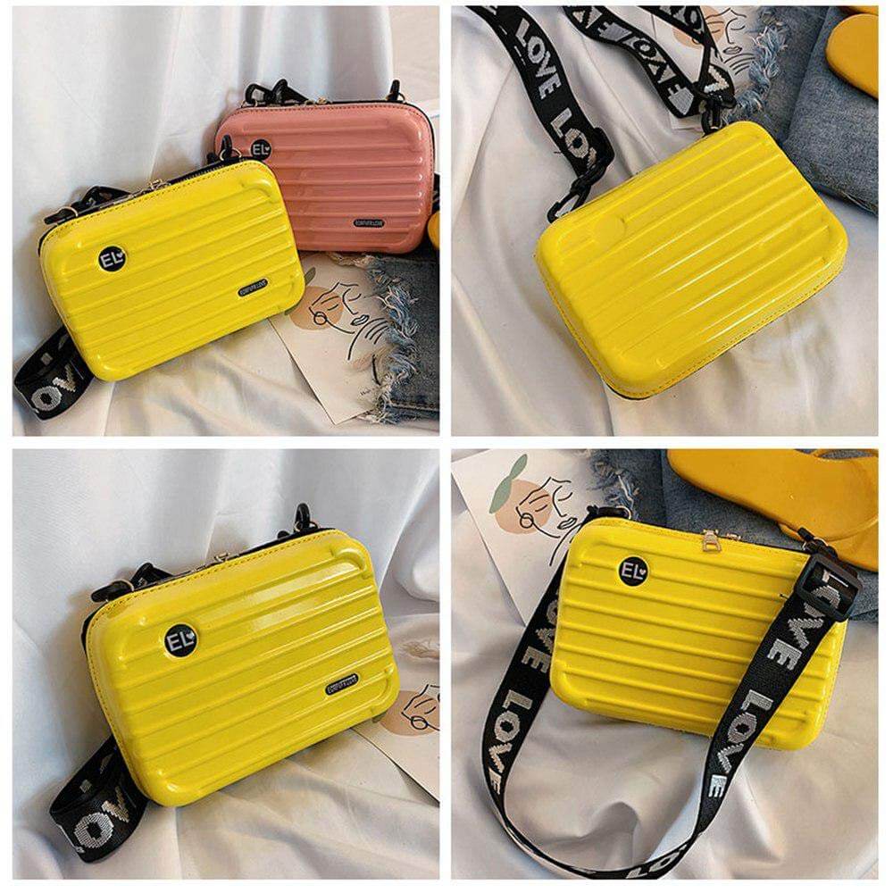 Protective hard shell mini bag for women. Compact design for daily & travel use. Vegan leather.