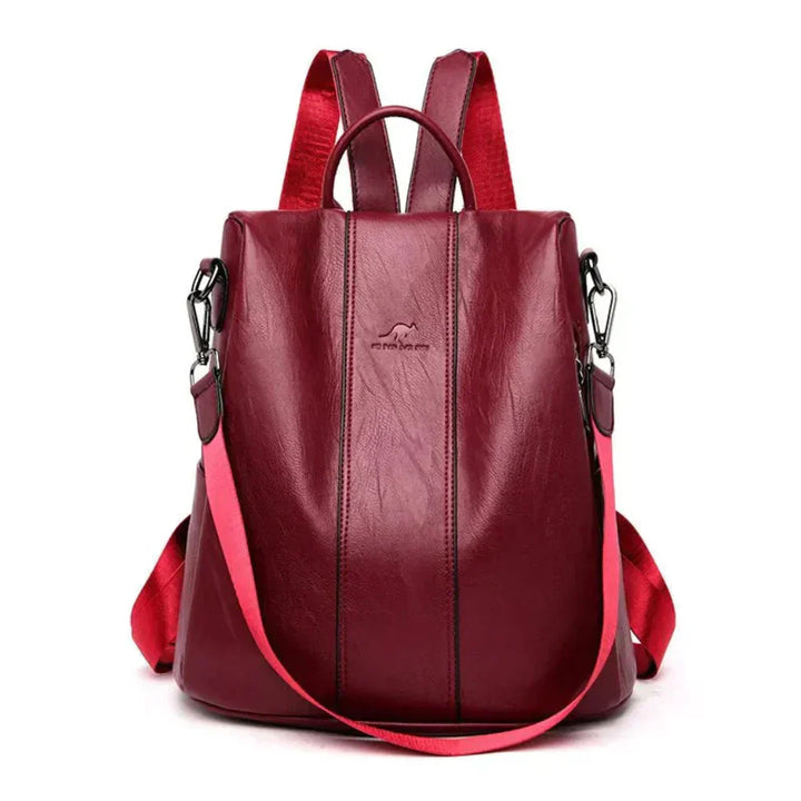 Elegant women's convertible anti-theft backpack purse. Secure bag that converts to a shoulder or crossbody for travel.