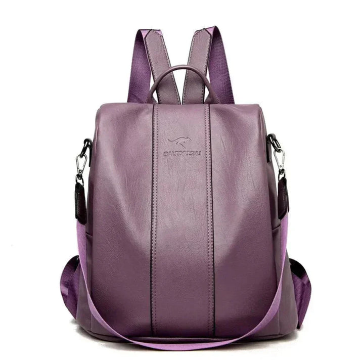 Modern women's anti-theft backpack purse, perfect versatile bag for urban commutes & secure daily essentials.