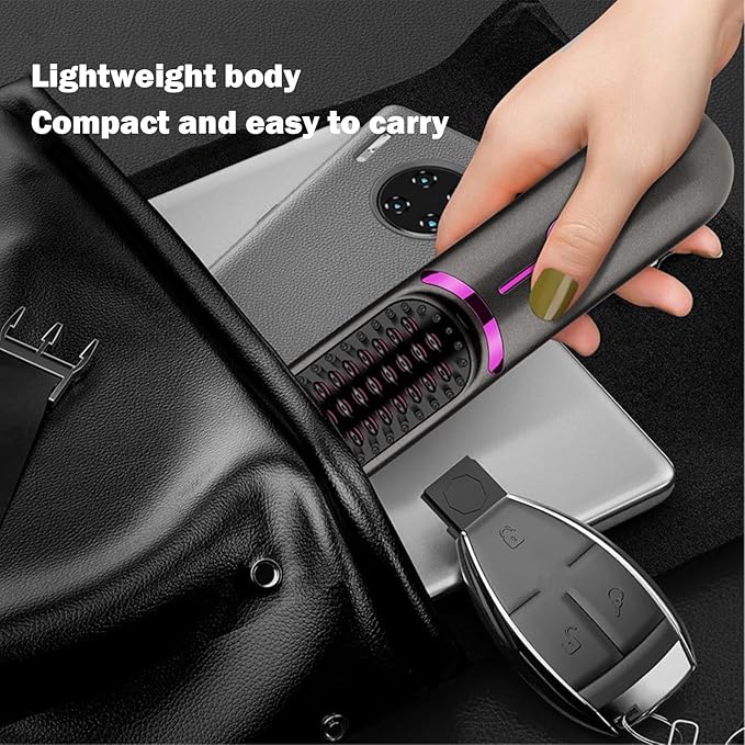 Wireless travel hair tool for women. Portable straightener for sleek, smooth, salon-quality hair on-the-go.
