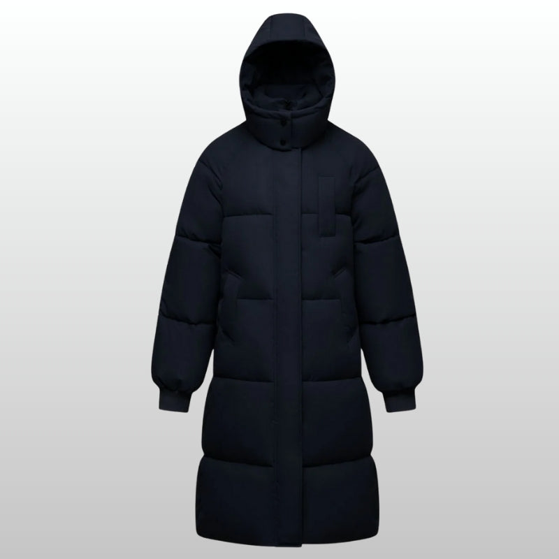 Stylish women's Cortina long puffer coat. Warm, water-resistant outerwear perfect for winter & everyday cold weather.