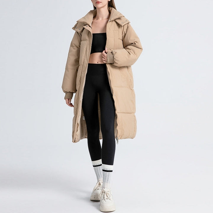 Cortina women's long puffer jacket for ultimate warmth. A stylish, water-resistant everyday coat for winter fashion.