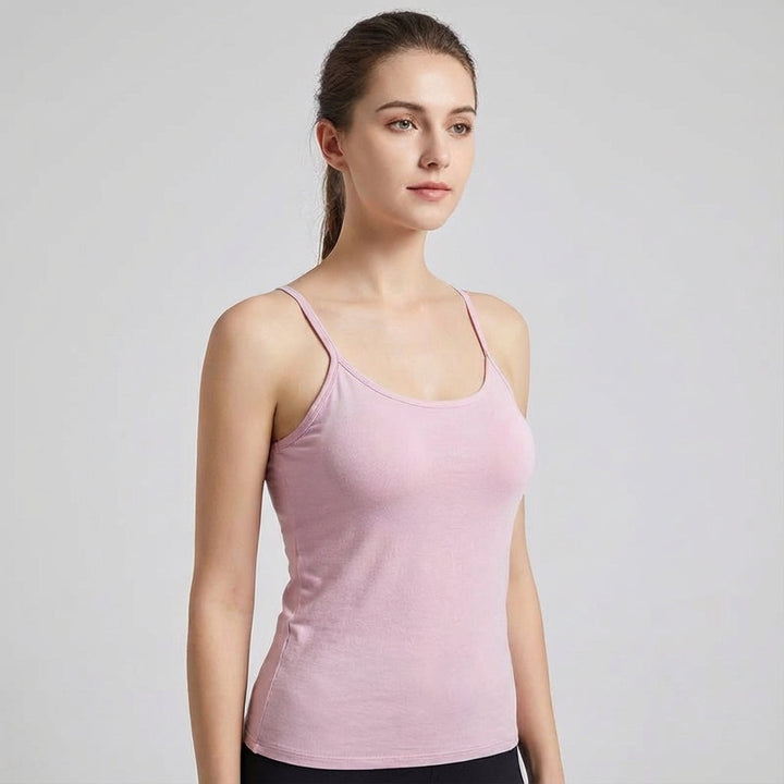 Sleeveless Tara tank top for women, integrated bustier for maximum comfort and support