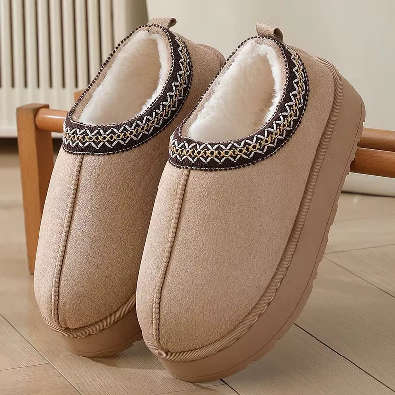 Ergonomic women's comfort mules, supportive and warm slip-on shoes for indoor-outdoor use.
