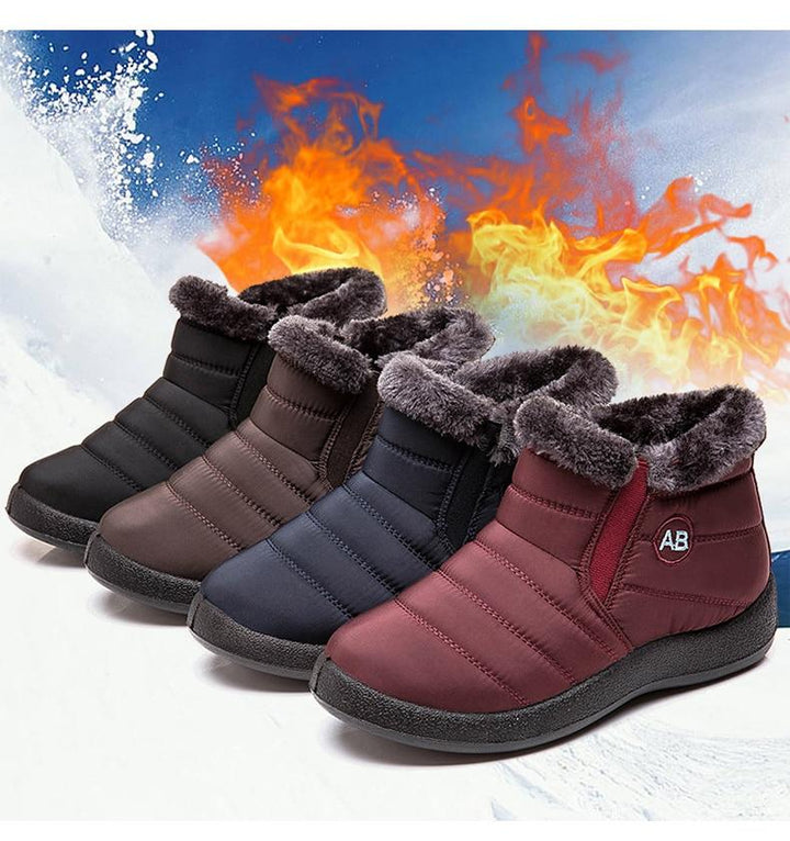 Stylish women's ankle winter boots, featuring cozy lining and durable soles for walking & travel.