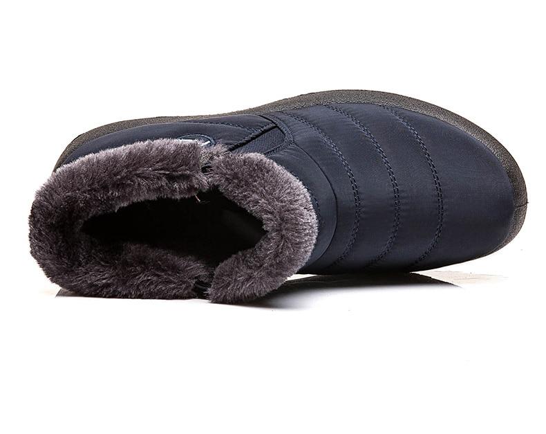 Close-up of woman's feet in comfortable women's winter boots for cold weather walking.