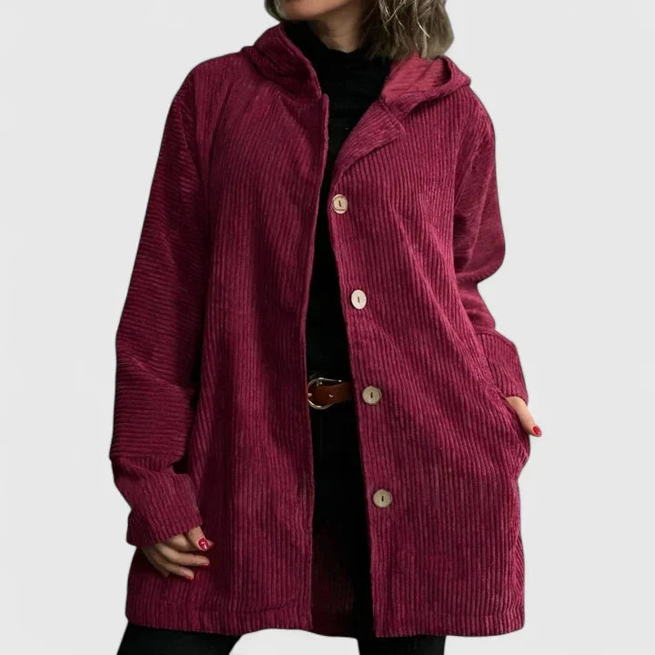 Women's cozy everyday jacket, perfect for stylish layering & warmth in autumn. Comfortable casual outerwear.