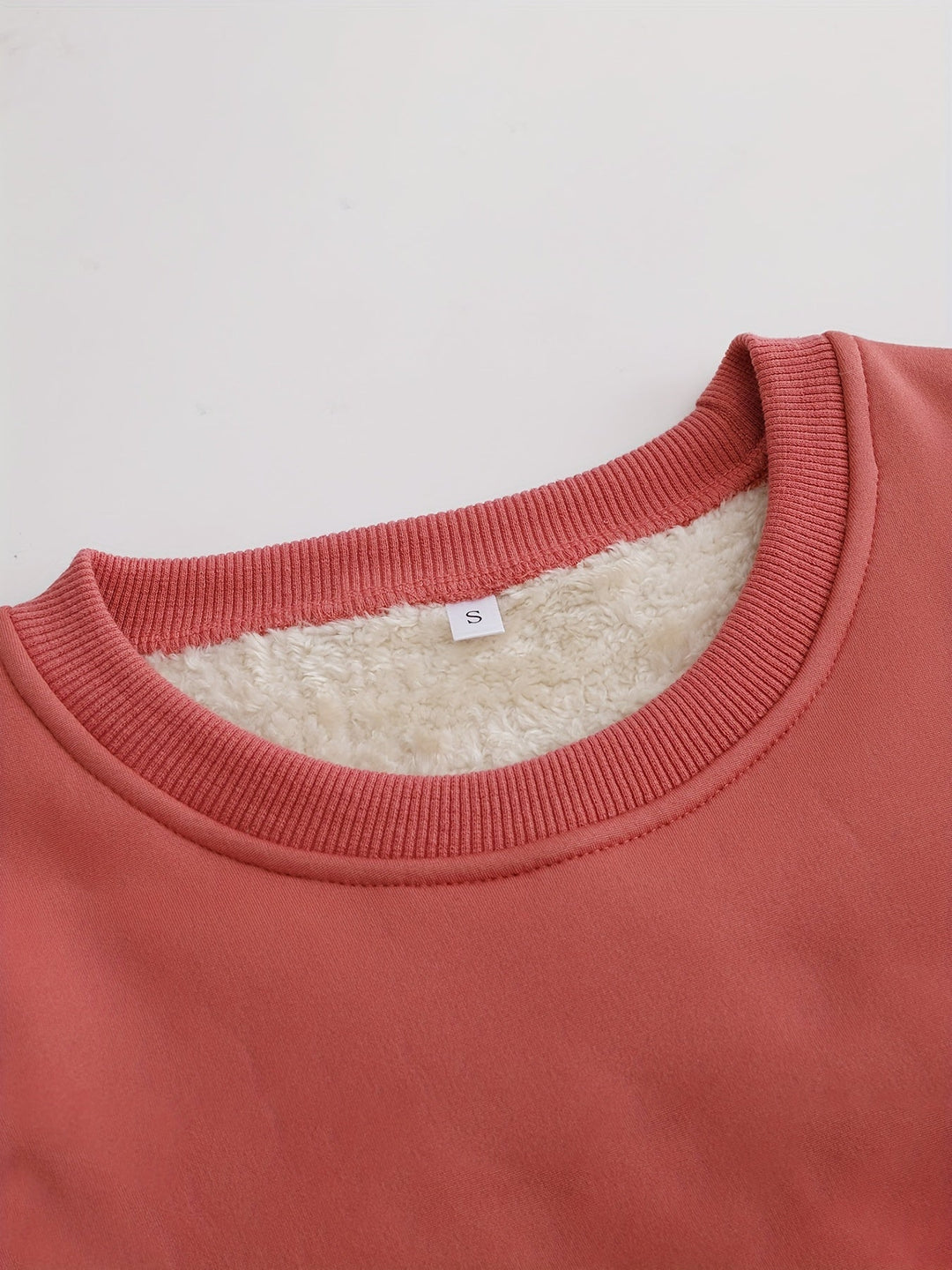 Everyday comfort: Women's 'Perfect Imperfect' graphic crewneck, a versatile long sleeve fleece sweatshirt.