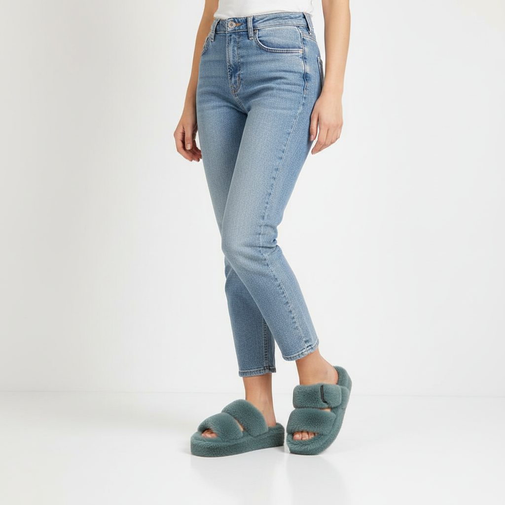 Soft non-slip women's house slippers, featuring a luxurious fleece lining