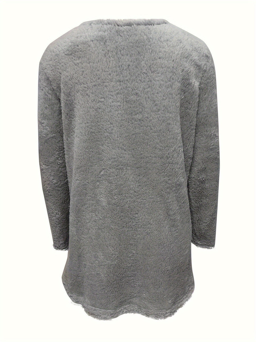 Luna print women's cozy sweatshirt, a comfortable fleece graphic top; ideal for casual wear & winter fashion.