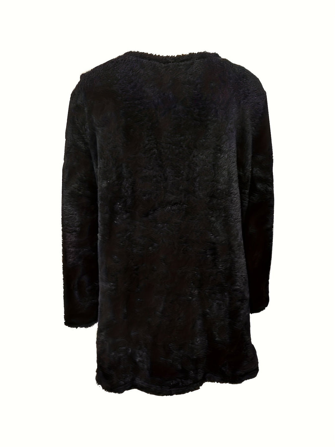 Women's stylish printed sweatshirt, soft and cozy fleece fabric; perfect casual crew neck top for cold weather.