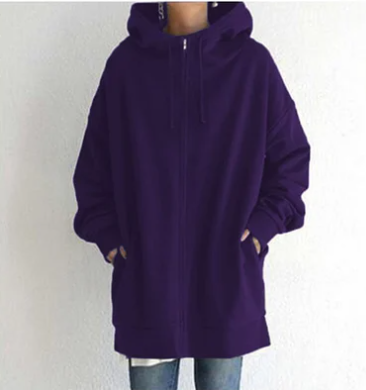 Women's outerwear full zip hoodie. Relaxed fit for ultimate comfort, great for cool weather layering.