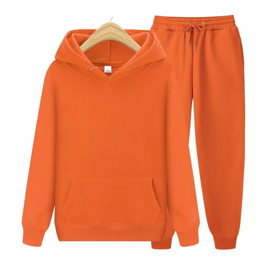 Ultra-comfortable women's hooded sweatshirt & jogger set. Relaxed fit twopiece lounge wear for everyday casual style.