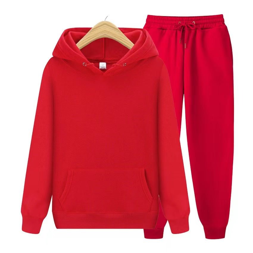 Versatile women's hooded sweatshirt & jogger set. Twopiece lounge, casual, activewear for everyday comfort & travel.