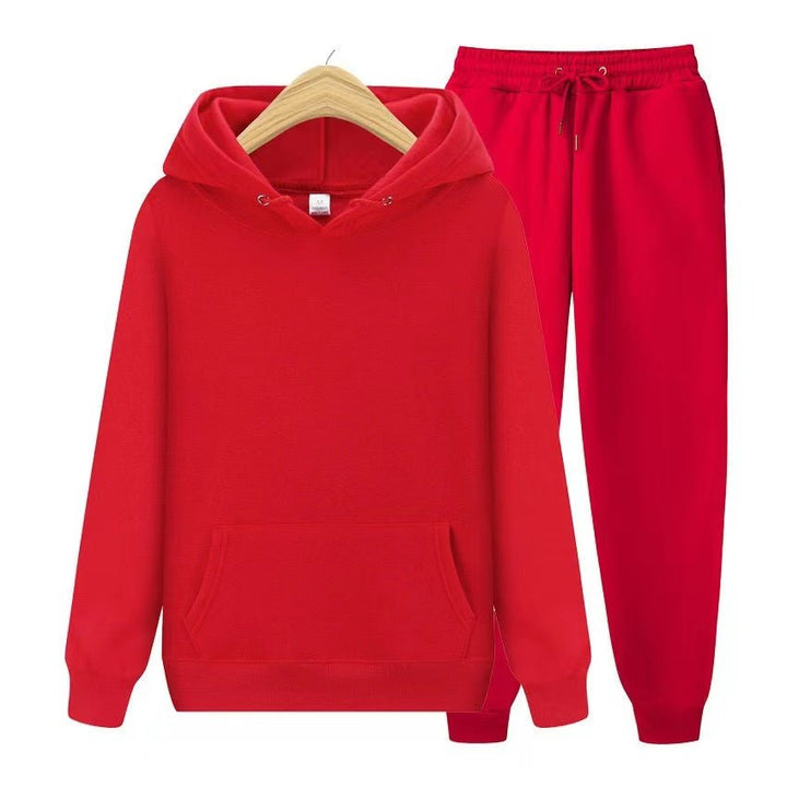 Versatile women's hooded sweatshirt & jogger set. Twopiece lounge, casual, activewear for everyday comfort & travel.