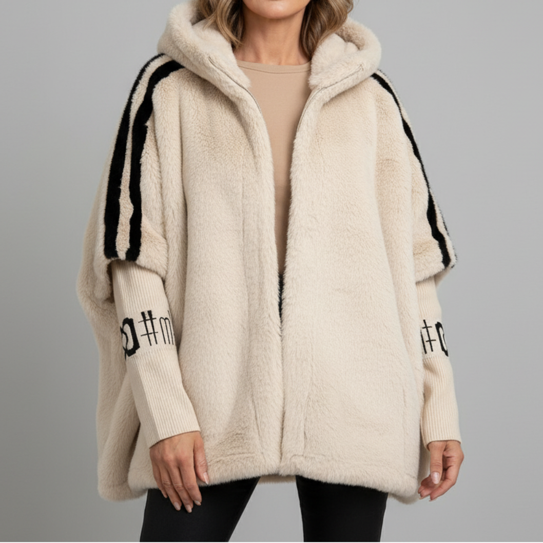 Cozy women's hooded winter jacket, a warm and stylish parka perfect for cold weather comfort.
