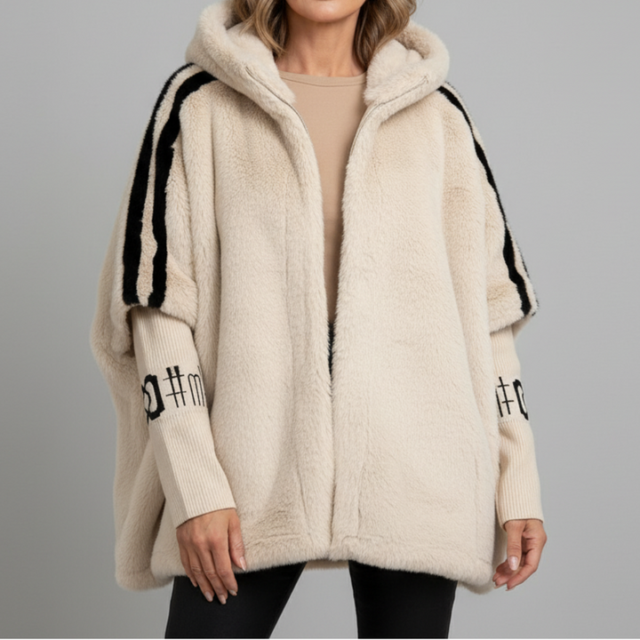 Cozy women's hooded winter jacket, a warm and stylish parka perfect for cold weather comfort.