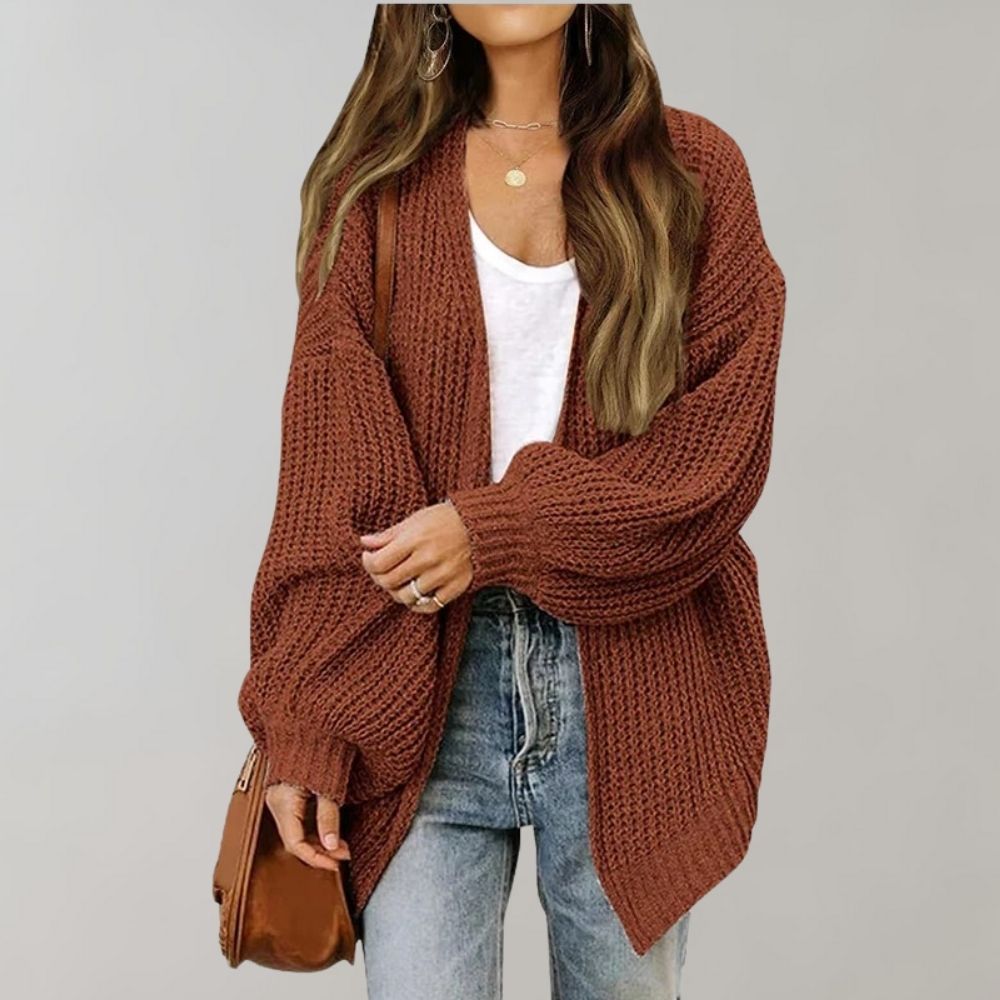 Stylish women's casual knit cardigan, ideal for everyday wear and comfortable layering in any season.