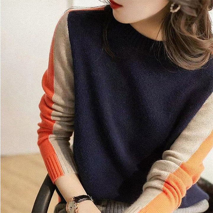 Women's Cozy Knitted Sweater, a comfortable and stylish slim-fit top for everyday wear and versatile fashion.