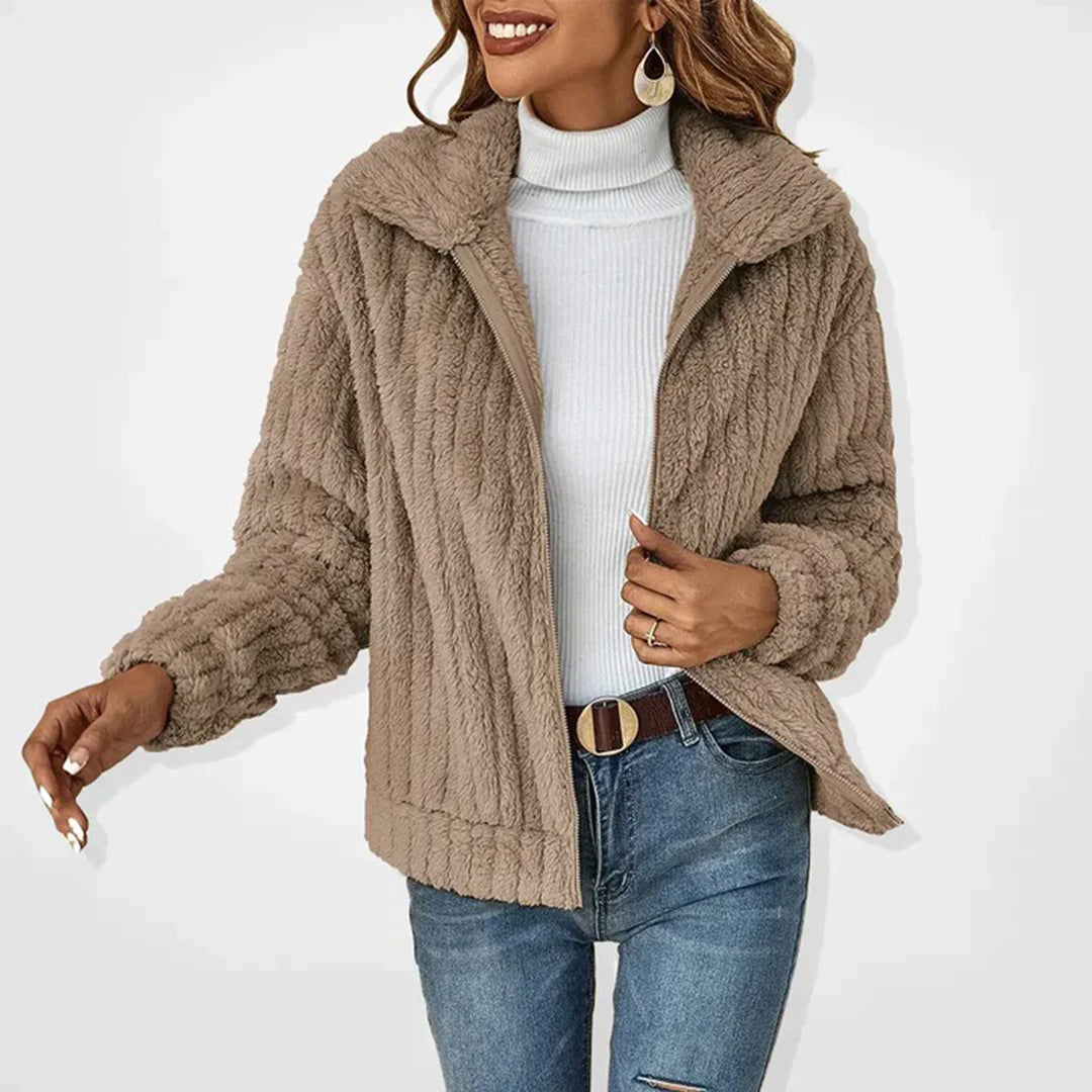 Women's cozy long fleece vest cardigan, perfect for warm winter layering & stylish fall fashion.