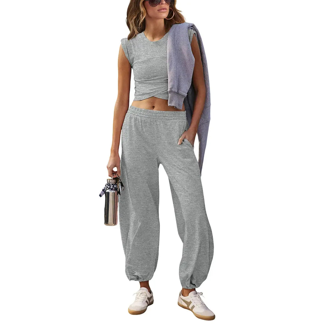 Women's cozy modal blend lounge set. Soft, two-piece top & jogger for ultimate comfort & relaxed wear.