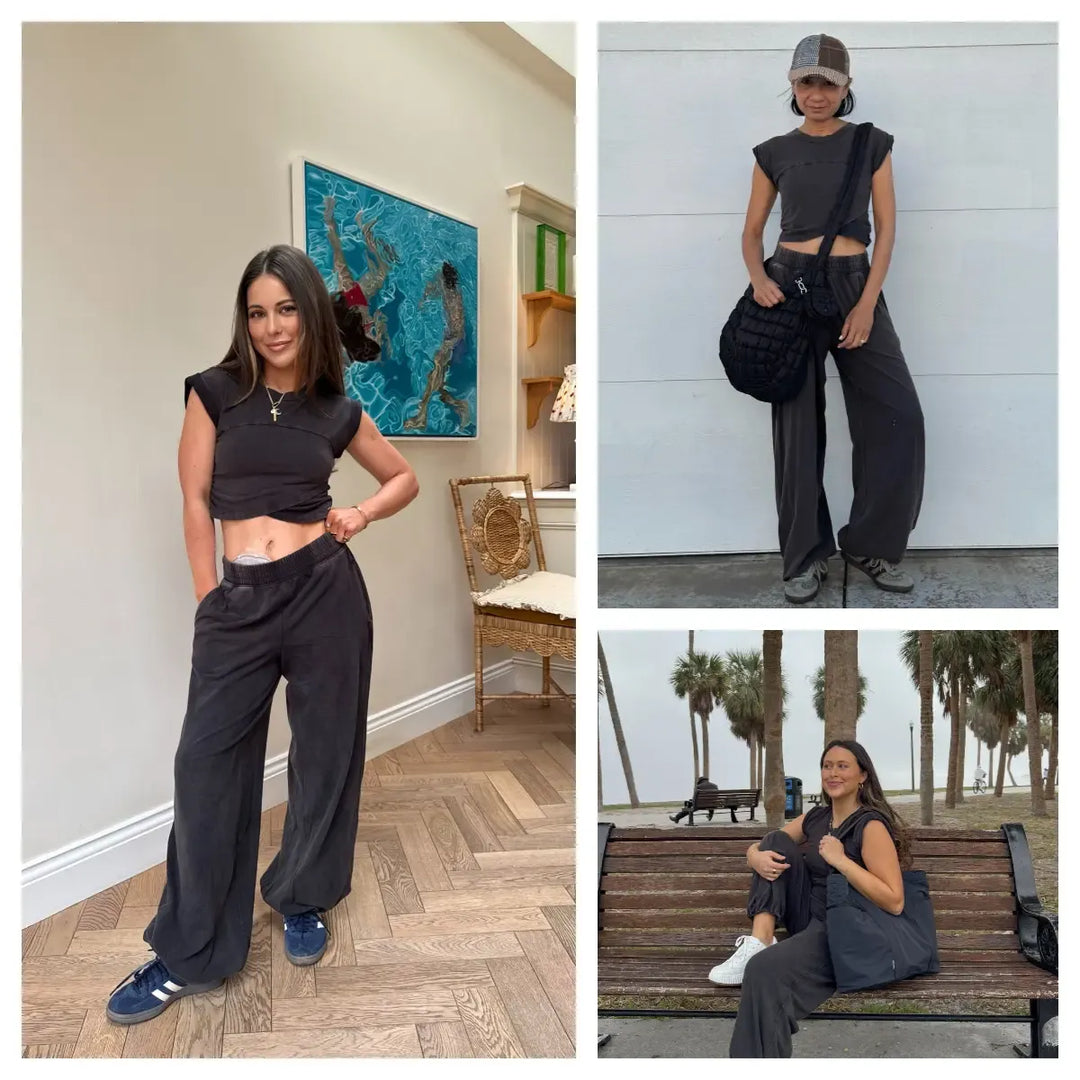 Comfortable women's modal blend lounge set. Soft two-piece top & jogger, perfect for relaxed, cozy moments.