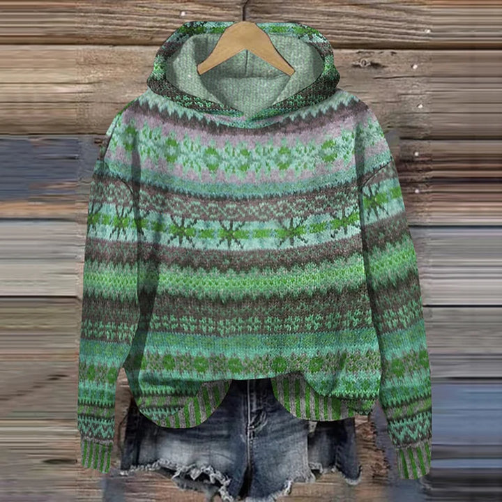 Chic brown oversized women's hoodie, warm and cozy for winter fashion, ideal for effortless layering.