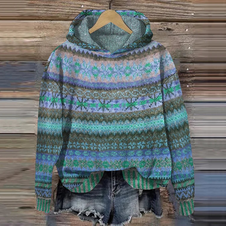 Relaxed blue oversized women's hoodie, super comfortable & warm for cozy fall layering & casual style.