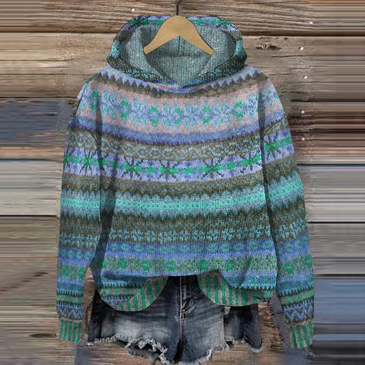 Relaxed blue oversized women's hoodie, super comfortable & warm for cozy fall layering & casual style.