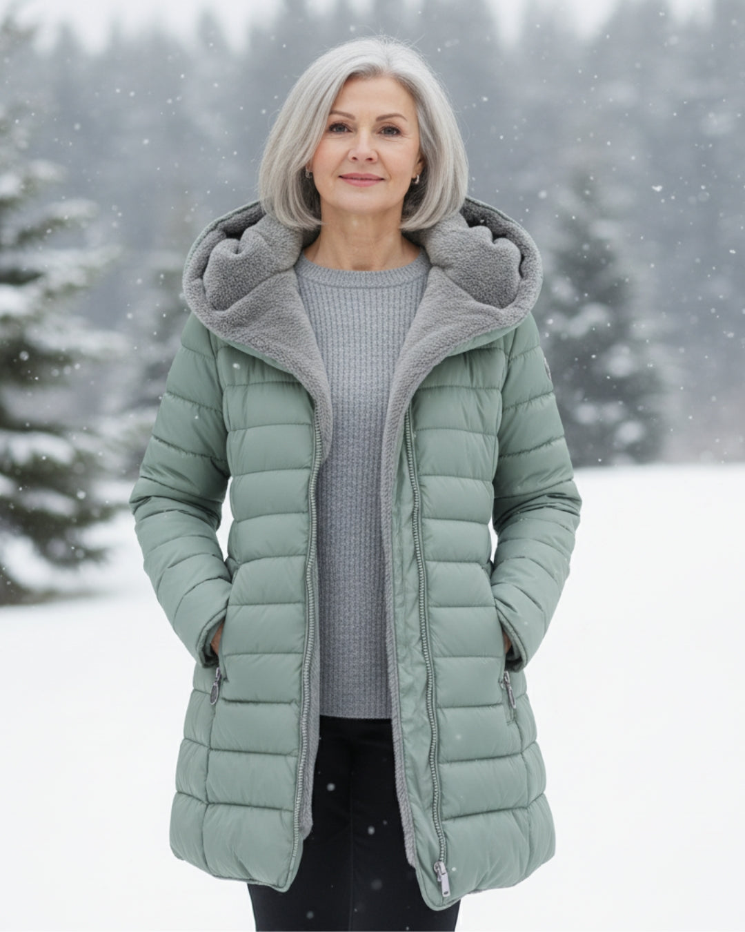 Women's cozy puffer coat for everyday winter warmth & style.