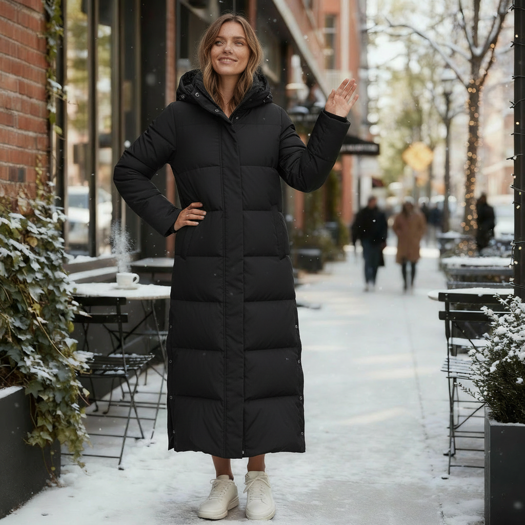 Warm & cozy women's quilted winter jacket, designed for ultimate comfort and protection in cold weather.