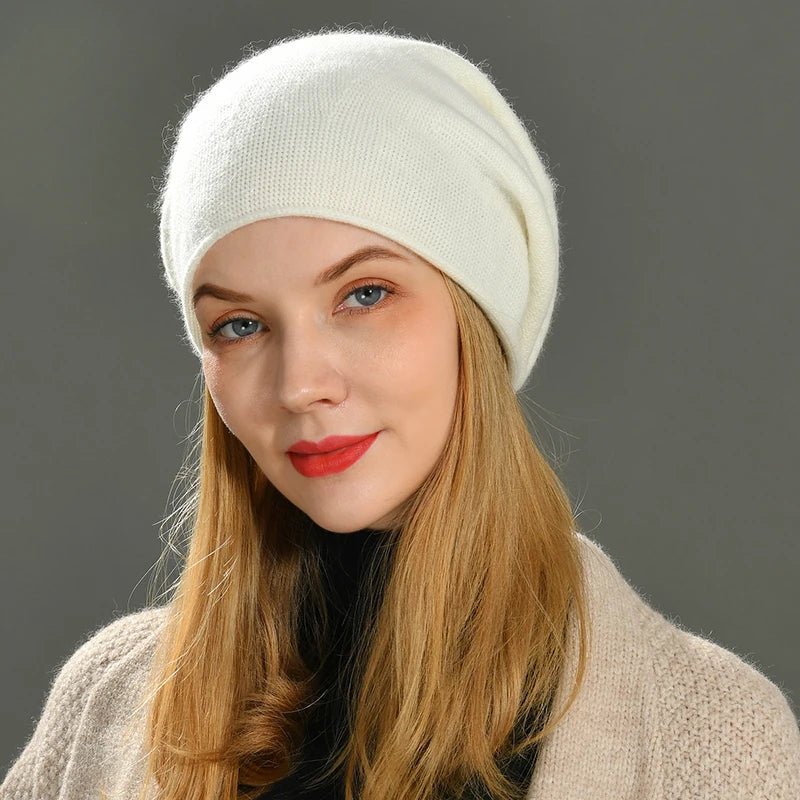 Cozy women's slouchy hat, a warm winter beanie. Perfect for stylish casual wear & ultimate cold weather comfort.