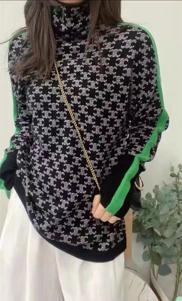 Cozy women's long sleeve turtleneck pullover sweater. Warm & stylish for winter, a perfect casual fall essential.
