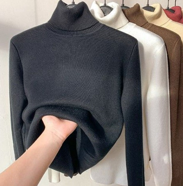Women's cozy turtleneck sweater, perfect for winter warmth and elegant casual wear.