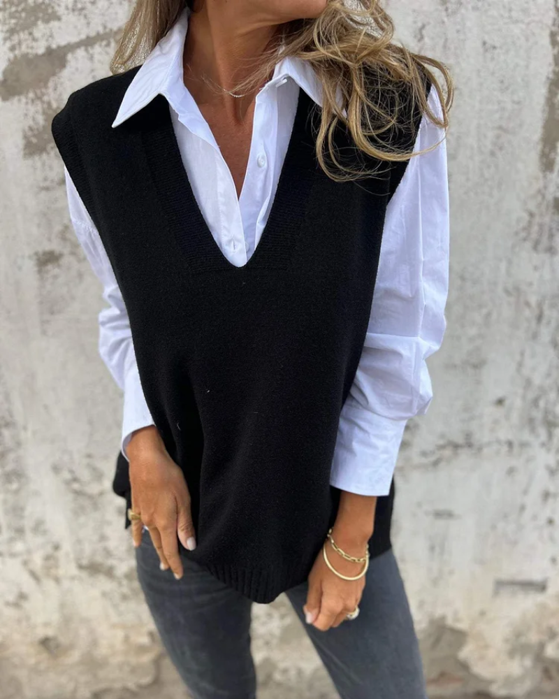 Versatile purple V-neck women's cardigan, a comfortable layering top for stylish fall & winter outfits.