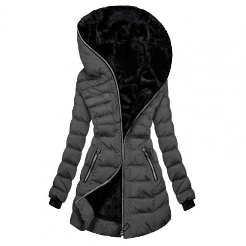 Women's fashionable winter coat, warm and cozy long jacket, ideal outerwear for cold weather style.
