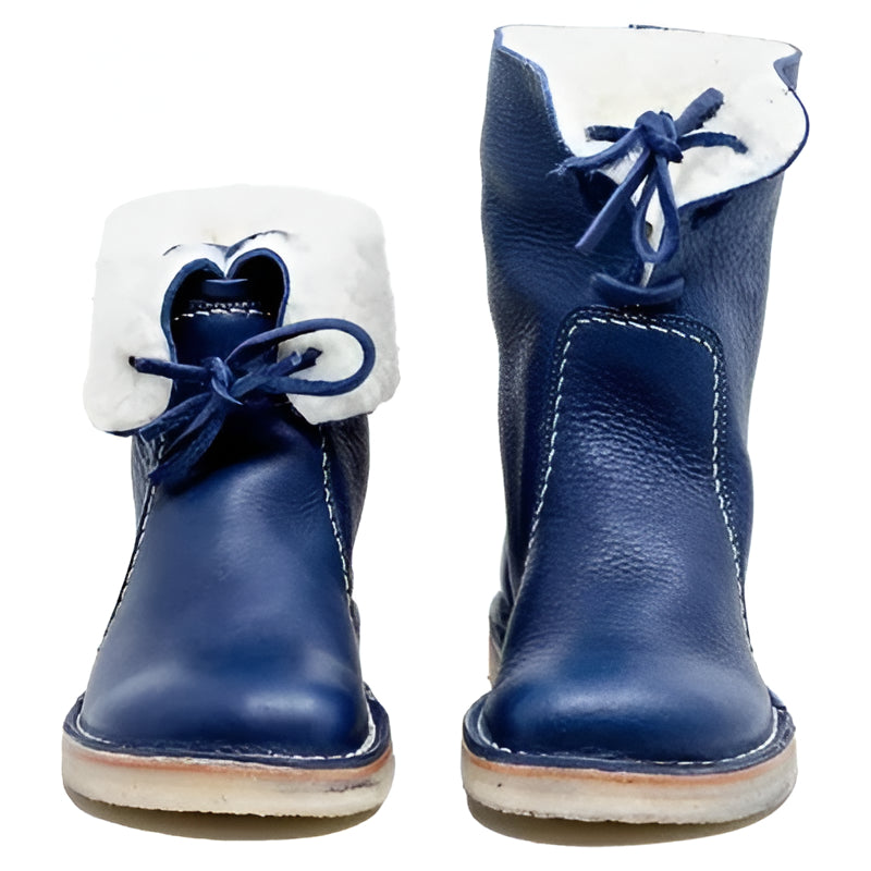 Warm women's waterproof winter boots, wool-lined, lace-up, and comfortable. Perfect for snowy weather and everyday wear.