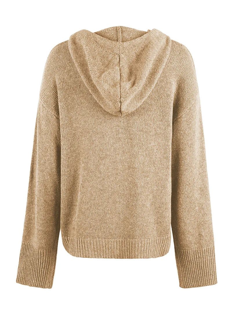Soft women's weekender cardigan hoodie with practical pockets for everyday use.
