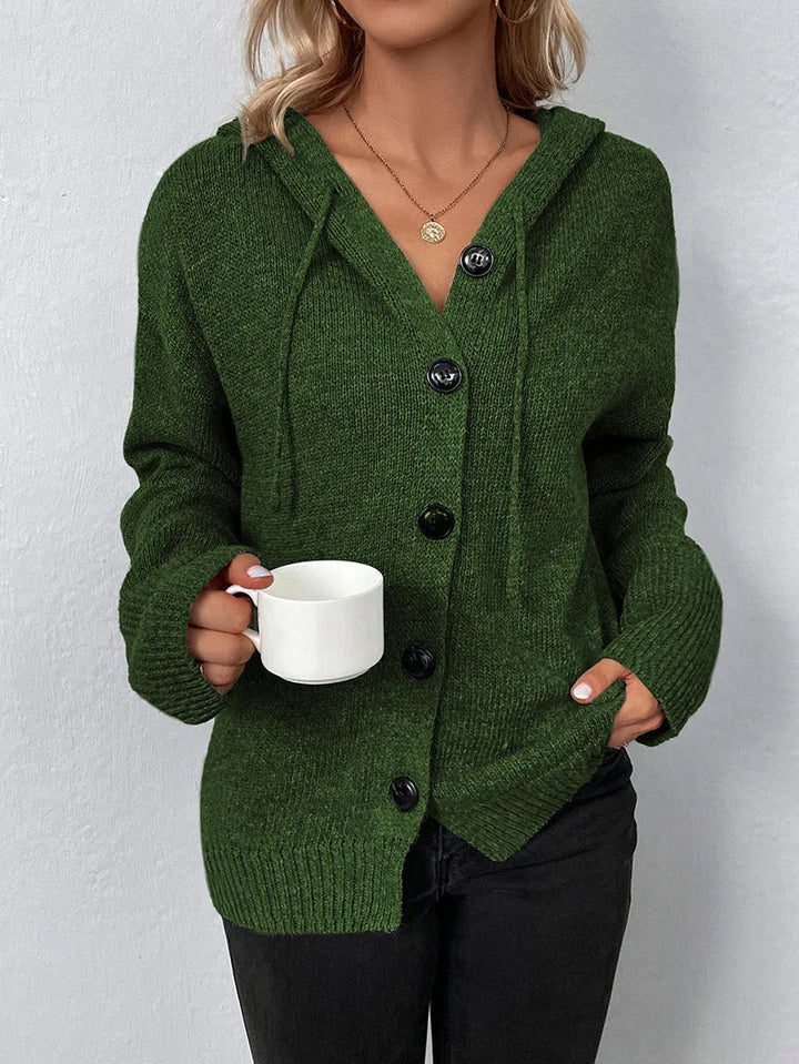 Women's versatile hooded cardigan, soft fabric and stylish design for everyday wear.