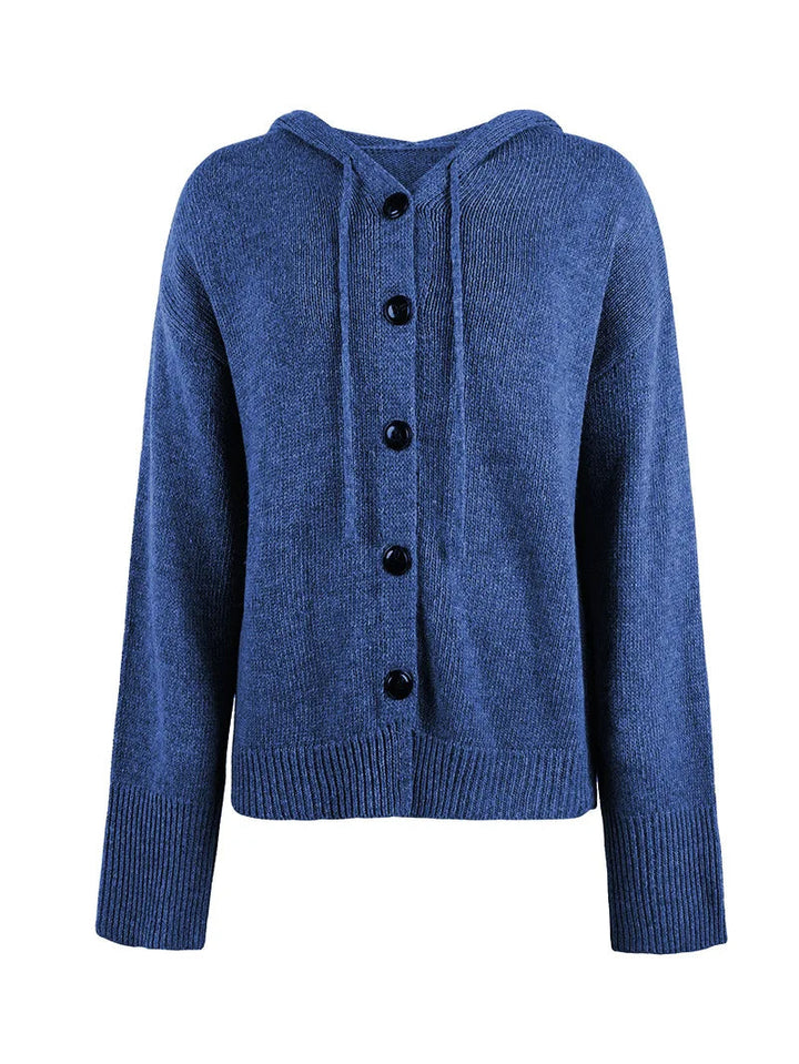 Versatile women's cardigan hoodie, perfect casual outerwear for a relaxed weekender look.