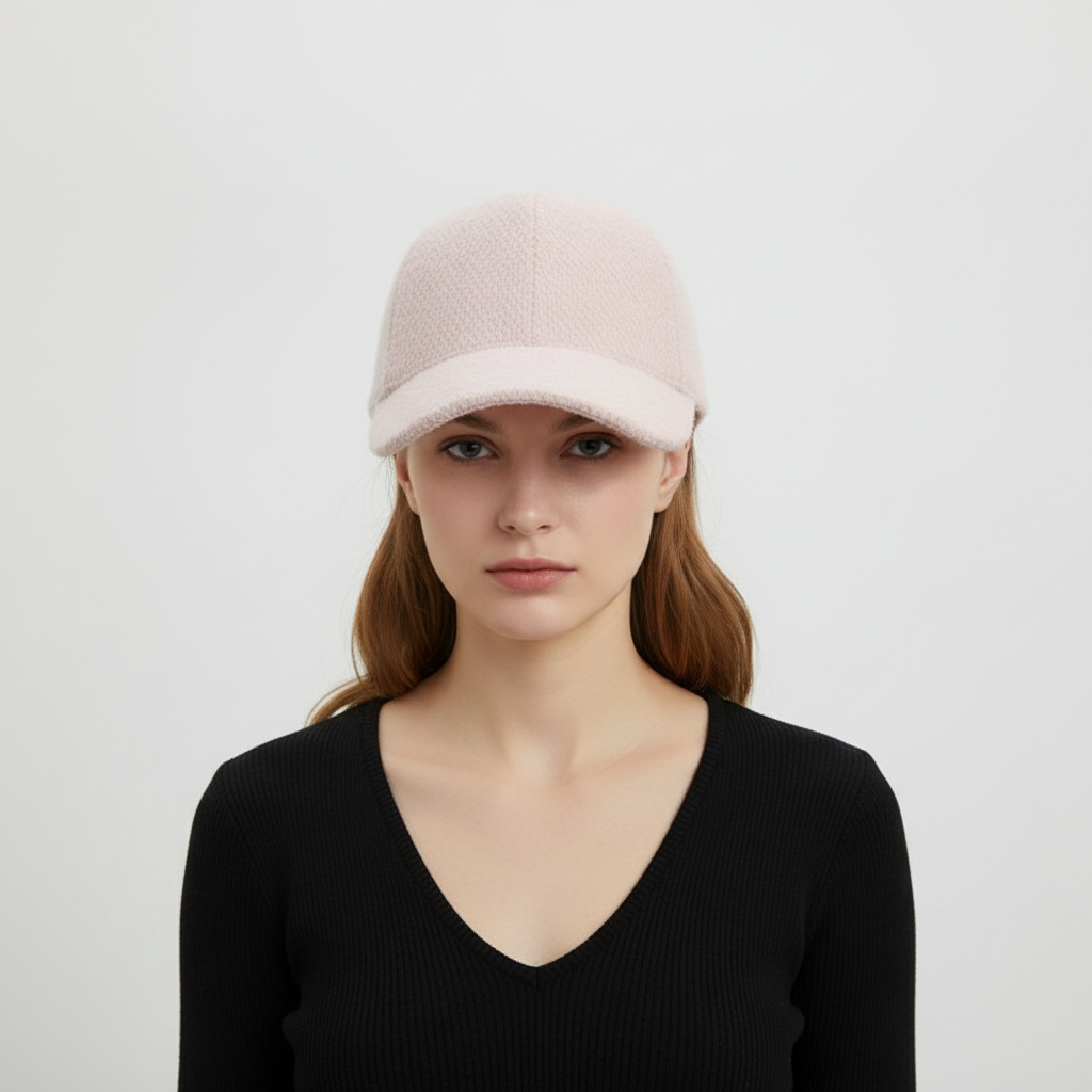 CozyCap women's baseball cap, combining classic style with a warm faux fur interior for winter