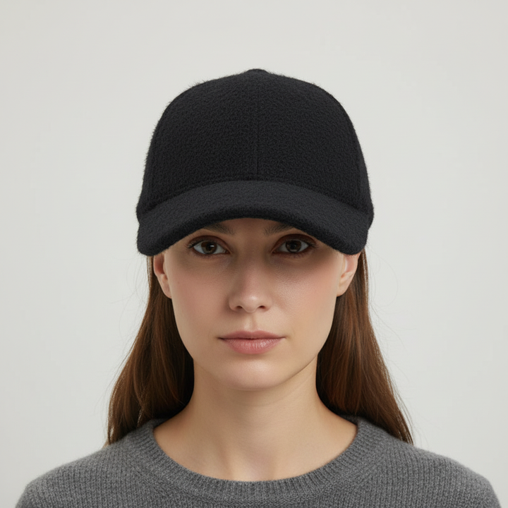 Chic women's functional baseball cap with faux fur lining, a must-have warm winter accessory