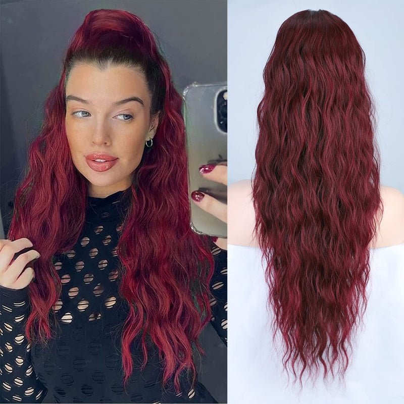 Easy-to-use curly clip-in ponytail extension for women, adding instant wavy volume.