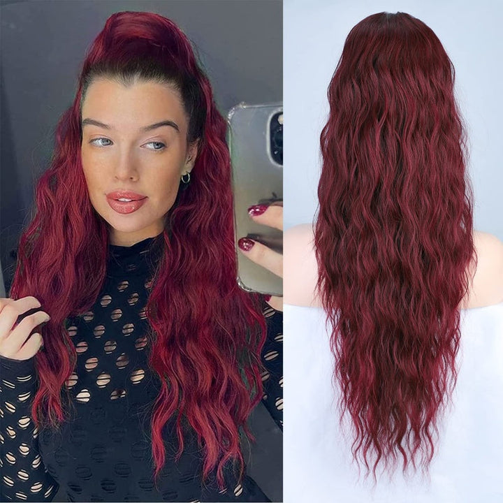 Easy-to-use curly clip-in ponytail extension for women, adding instant wavy volume.