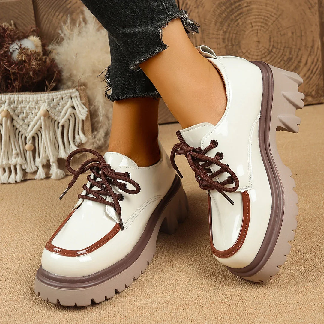 Women's cushioned lug platform shoes, perfect for all-day comfort and stylish casual outfits.